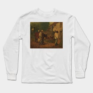 Bringing Home the Calf Born in the Fields - Jean-François Millet Long Sleeve T-Shirt